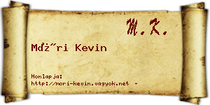 Móri Kevin névjegykártya